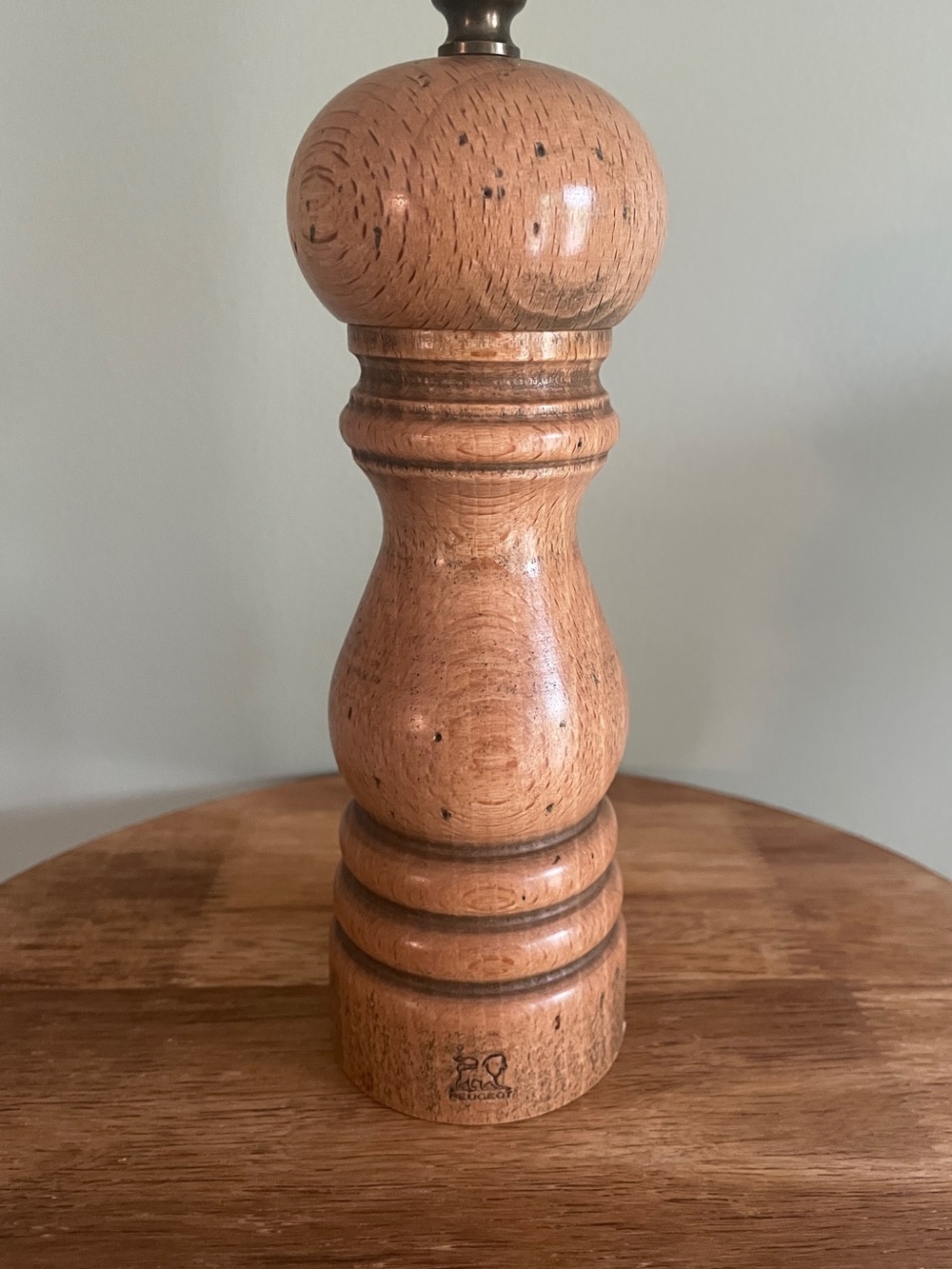 Vintage Peugeot France 7” Wood Pepper Mill Grinder